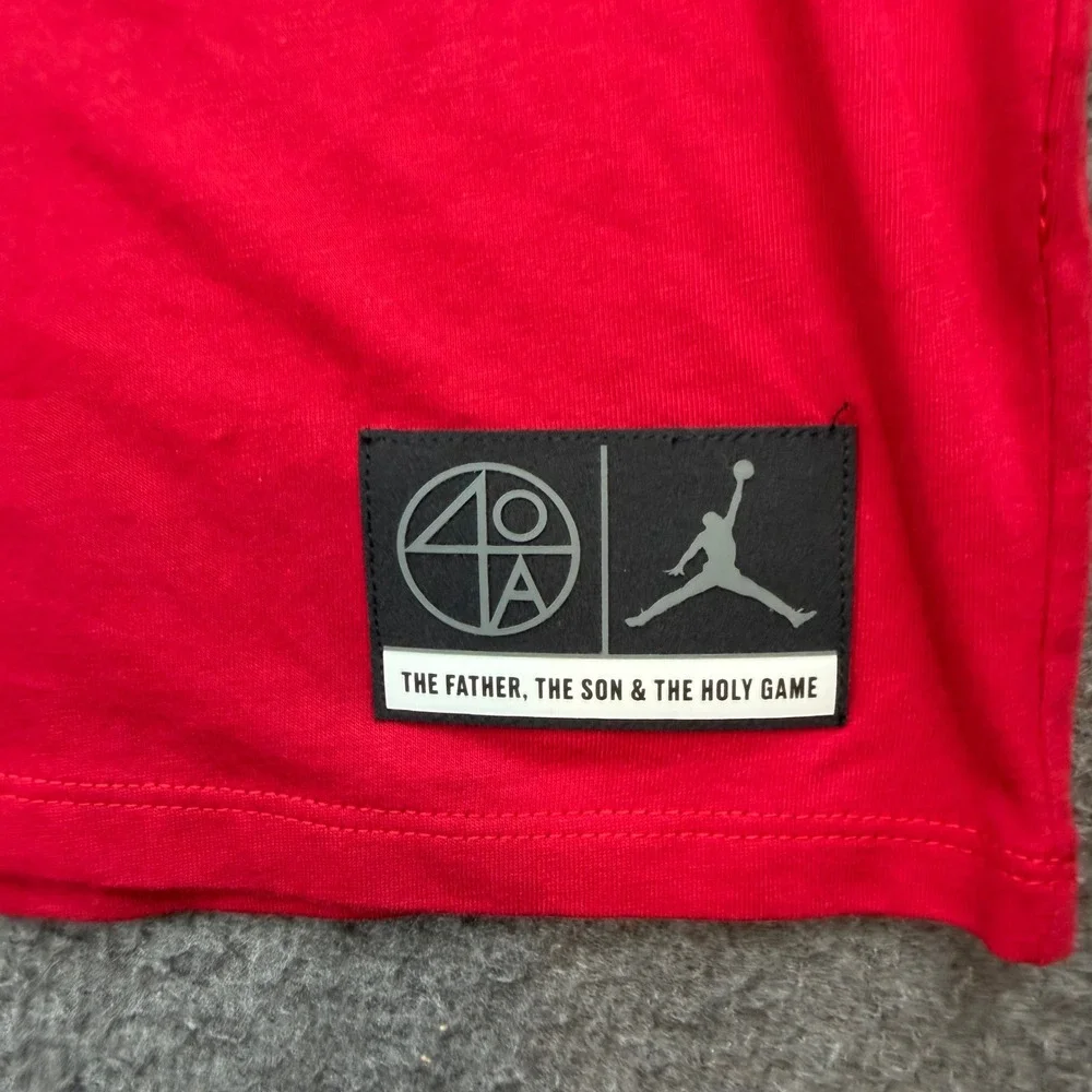 Jordan T-Shirt Men's XXL Red Jesus Booger Lonnie Mance Sip Graphic AR0053-687